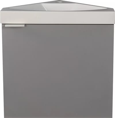 Vente-unique Zwevend, matgrijs toiletmeubel voor een hoek - 56 cm - MANODO
