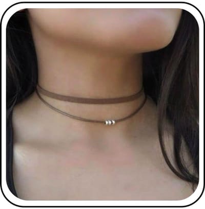 halsketting lagen suède boho zwarte leren band halsketting kort gothic suède choker halsketting parels halskettingen sieraden voor vrouwen