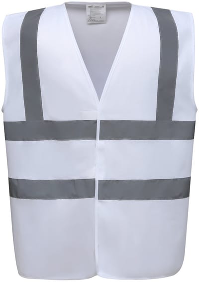 Yoko Signalisatievest met 2 Banden & Bretels YHVW100 - White - S