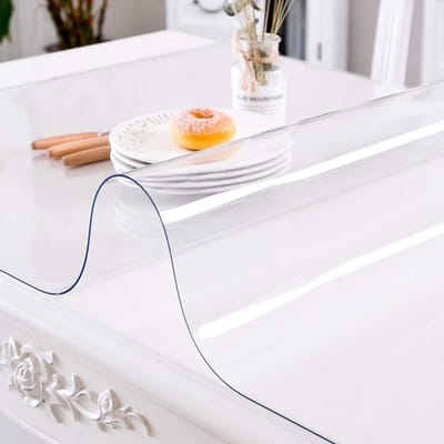 Dailygoods- Tafelkleed Transparant - PVC Tafelbeschermingsfolie - Slijtvaste/Antislip - Hittebestendig - Maat 90x200 cm - Gemakkelijk te Reinigen - Tafelbeschermfolie
