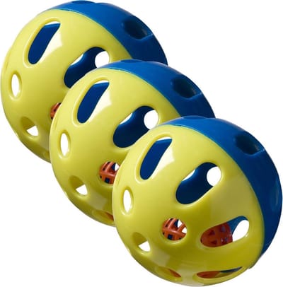 Adori Knaagdierspeeltje Speelbal Plastic Multi-Color - Speelgoed - 3 x Ø9 cm