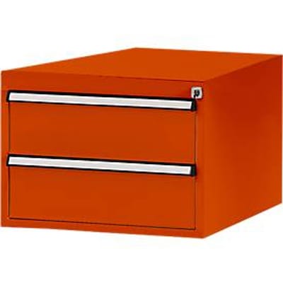 Manuflex onderbouw met schuifladen, voor werkbank Profi diepte 700 mm, roodoranje