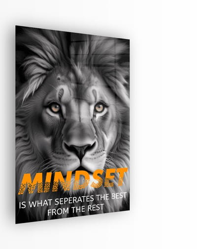 Indoorart - Glasschilderij Mindset 40x60 CM - Afbeelding op plexiglas - Inclusief montagemateriaal