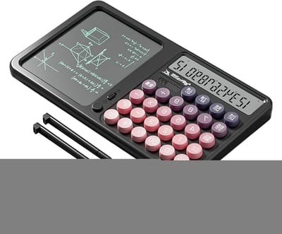 Scientific Calculator with Notepad - Desk Calculator,Eye Protection Calculator Tool with Writing Draft Handwriting Board For Students Children Home Adults Business