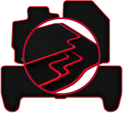 CARLUX-RED automatten voor: Toyota Yaris II hatchback (2005-2011)