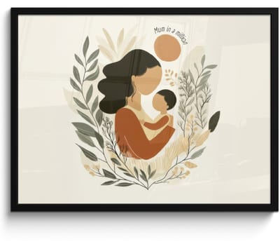 Poster in lijst - Fotolijst 70x50 cm - Posters - Illustratie - Quote - Moeder - Posterlijst zwart - Decoratie - Wanddecoratie woonkamer - Muurdecoratie slaapkamer