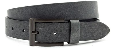 Leren kinderriem grijs - 3 cm breed - Leer - Jeans riem - Stoer - Maat 60