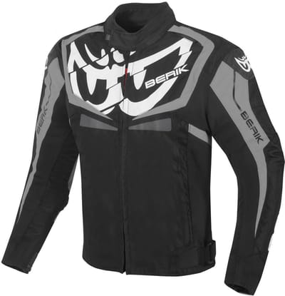 Berik Radic Evo Zwart Wit Grijs Waterdichte Textiele Motorjas - Jas