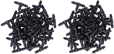 Dailygoods- T-stuk Duurzaam - 4/7 Slangaansluiting - Eenvoudige Installatie - Irrigatie Connector - Tuin/Boerderij - Hoogwaardig ABS Materiaal - Irrigatieconnector