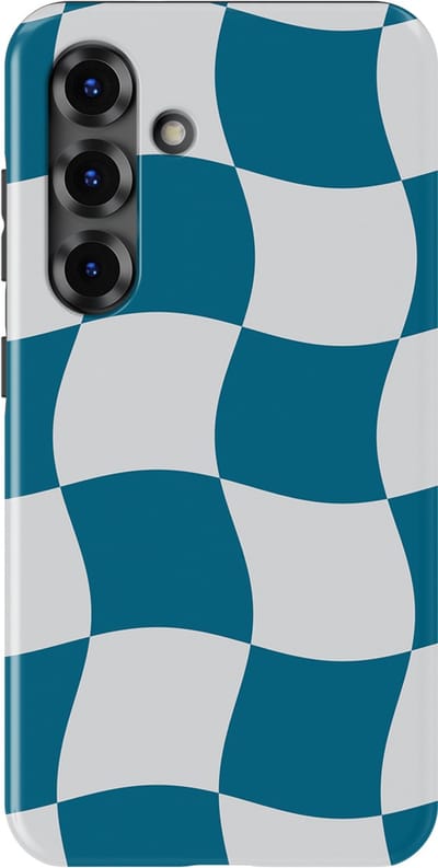 Checkered Warp Hoesje Samsung Galaxy S25 FE | Geschikt Voor Mag | Uniek Design Hoesje | Beschermhoes Samsung Galaxy S25 FE Frozen Motion