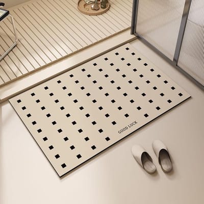 Tapis de sol en terre de diatomées Wasabi-wind pour salle de bain Tapis de sol absorbant l'humidité à séchage rapide pour la maison Porte de toilette de salle de bain Tapis de sol facile d'entretien 40 * 60cm