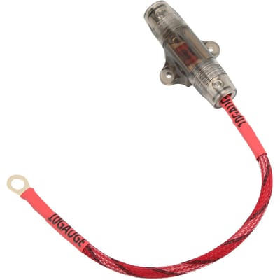 Audio Zekeringkabel O-vormige Terminal Koperen Materiaal Hoge Sterkte 10GA Audio Zekering voor Auto Boot gray