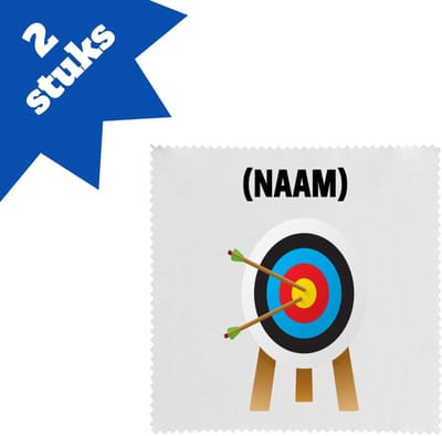 Akyol - boogschieten met eigen naam brillendoekjes - Sport - boogschieter - sport - 17,8 bij 17,8 cm - 2 stuks