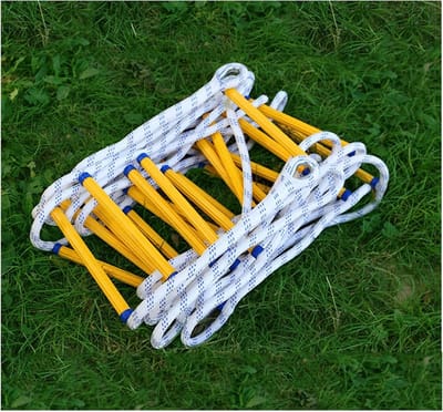 Noodladder - Vluchtladder - Veilig Ontsnappen - Vlamvertragend Materiaal - 3 Meter - Zwart