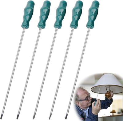 Complete Set van 5 Magnetische Extra Lange Torx Schroevendraaiers, Professionele T15, T20, T25, T27, T30 - Perfect voor Klussen en Onderhoud