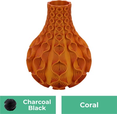 Coral organische vaas – Decoratieve vaas - Zwart - 3d geprinte vaas – geschikt voor droogbloemen - 20CM
