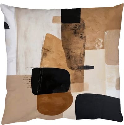 Sierkussens - Kussentjes Woonkamer - 50x50 cm - Vlakken - Abstract - Zwart - Strepen