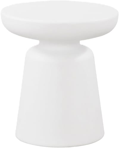 Bijzettafel Posio ronde salontafel 40 cm wit [en.casa]