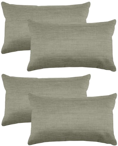 Stof Textile sierkussen Bea - 4x - groen - 30 x 50 cm - bank kussens - zitkussens - binnen/buiten - polyester