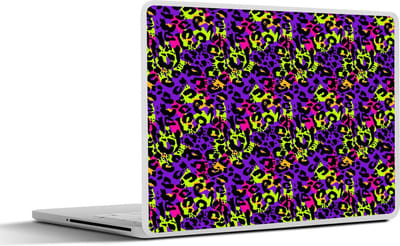 Laptop sticker - 12.3 inch - Dierenprint - Panter - Neon - 30x22cm - Laptopstickers - Laptop skin - Cover