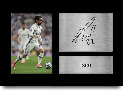 Gesigneerde Voetbalfoto - Fan Merchandise - Cadeau Idee - Geprinte Handtekening - A4 formaat - Zwart
