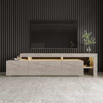 Beliz TV-meubel | 100% MELAMINE | Travertijn - Emob - TV-meubel - Beige - Spaanplaat
