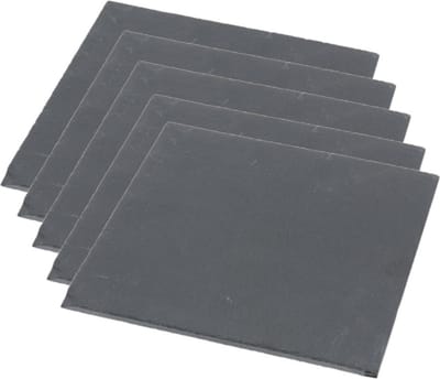 Set van 5x stuks leisteen serveerplanken 30 x 30 cm