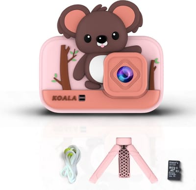 Vlog Camera Kinderen van Finn Brands | Kindercamera | 32GB MicroSD Kaart | Statief | 48MP | Dubbele camera | Selfiemodus | Digitale Kindercamera