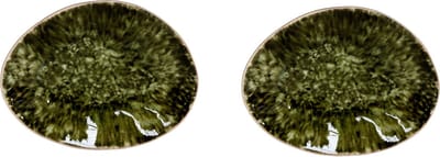 Costa Nova Riviera ovaal bordje Forets donkergroen 16 cm - set van 2 - side plate