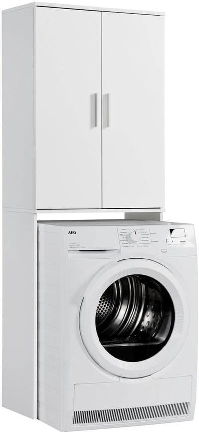 mokebo wasmachine kast 'Der Saubermann' opbouw voor wasmachine in wit