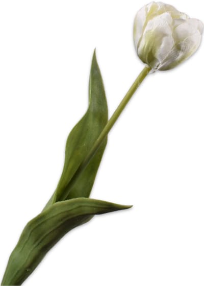 Silk-ka Kunstbloem-Zijden Bloemen Tulp Steel Crème 47 cm Per 2 Stuks