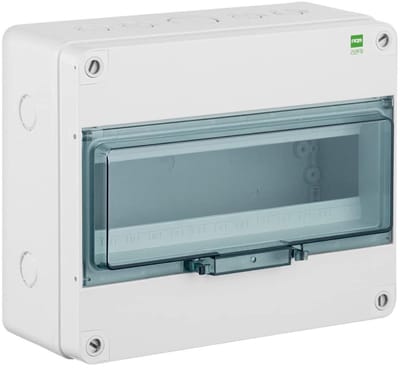 Zekeringkast - Verdeelkast - Vochtige Ruimtes - IP65 Waterdicht - 13 Modules - Lichtgrijs