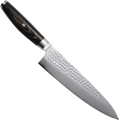 Yaxell Ketu Koksmes 24 cm – SG2 Stalen Kern – Tsuchime Finish – Pakkahout Handvat