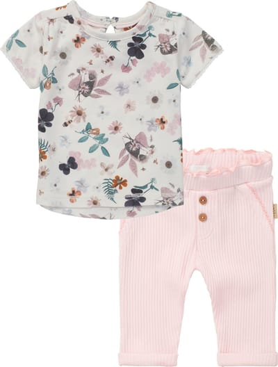 Noppies - Kledingset - 2delig - broek Mascouche roze - shirt KM Minnedose Snow White - Maat 56