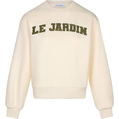 Lofty Manner beige dames trui   Ronde hals   Regular fit   Tekst patroon   Lange mouw Beige S