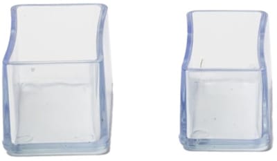 Dailygoods- Stoelpoten Beschermers - 8 Stuks - Antislip - Slijtvast - Transparant - PVC - 25x45mm - Meubelpootbeschermers