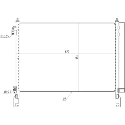 Condensor, airconditioning NRF 350460