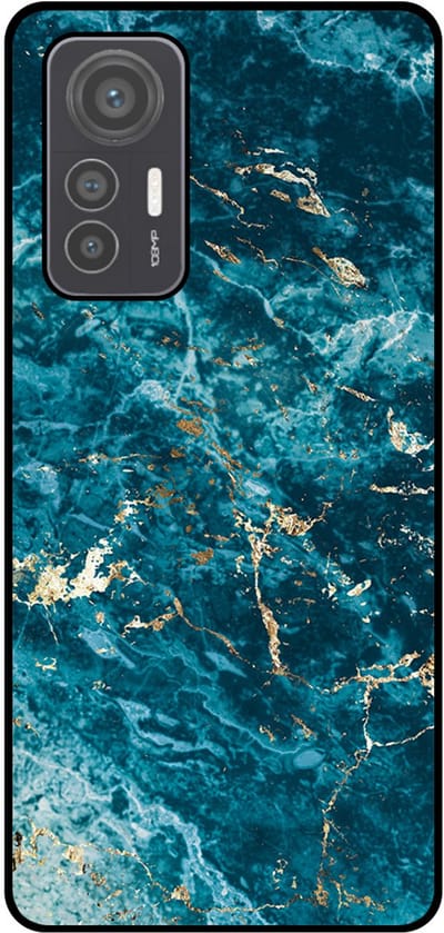 Smartphonica Telefoonhoesje Geschikt voor Xiaomi 12 Lite met marmer opdruk - TPU backcover case blue marble design - Blauw geschikt voor Xiaomi 12 Lite