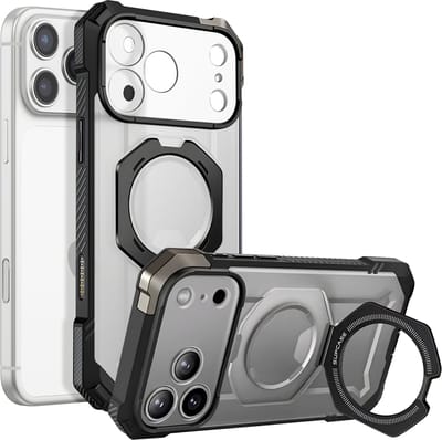 Supcase UB Grip hoesje geschikt voor iPhone 17 Pro compatibel met MagSafe - Zwart Transparant