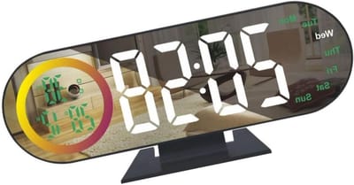 Digitale Wekker - Projectie Klok - Slaapkamer Inrichten - 180° Draaibare Projectie - USB LED Display - Zwart