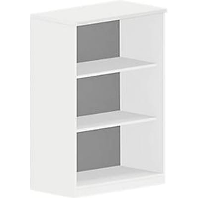 Boekenkast NEVADA - van houten -B 800 x D 445 x H 1155 mm - 3 OH - wit