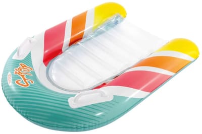 Intex Surf's up rider 'Blauw' 84x79 CM - Intex Opblaasbaar Surfboard - Surfplank - Bodyboard - Luxe Strand Luchtbed - Zwembad Luchtbed - Lounge Luchtbed