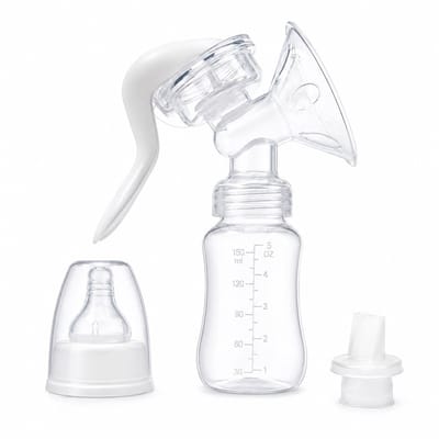 Eurocatch Borstkolf Handmatig - Handkolf Zonder Stroom - Compact Kolfapparaat - BPA-vrij - Wit