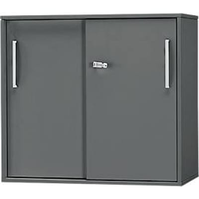 Schäfer Shop  Select SET UP aanbouw-/opzetschuifdeurkast, 2 OH, B 800 x D 420 x H 726 mm, grafiet/grafiet