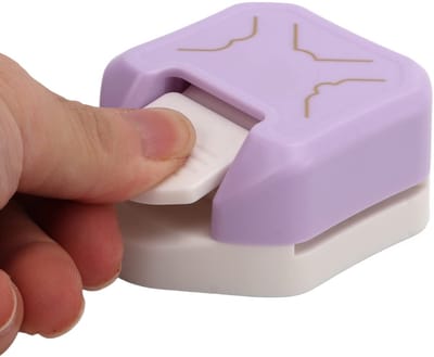 Dailygoods- Eckenronder Professionele Hoeksnijder - Lichtgewicht/Opvouwbaar - Voor Papier tot 0,4 mm - Voor DIY/Vakmanschap - Comfortabele Handgreep - Efficiënt Gebruik