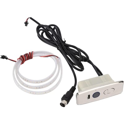 5-pins Power Relaxfauteuil Schakelaar Geborstelde DC 3 Knops Rechte Bank Controller met 1m Lichtstrip black