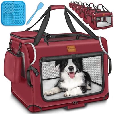 Opvouwbare Hondenbox XXL - 92 x 63 x 63 cm - Inclusief Lekmat en Reflectoren - Geschikt voor Honden en Katten - Duurzaam en Robuust