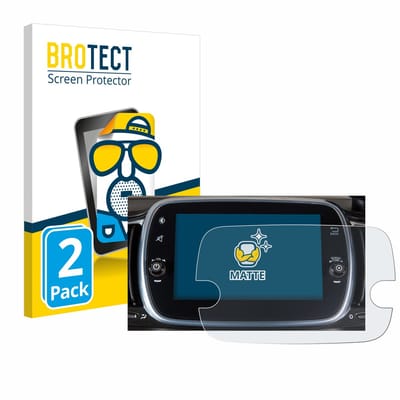 BROTECT - Screenprotector voor Fiat 595 Abarth Uconnect 7" - Folie Beschermfolie matte 2 Stuks