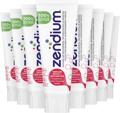 Zendium Tandpasta - Tandvlees Protect - tandpasta met fluoride, zonder SLS-schuimmiddel - 12 x 75 ml