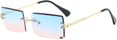 Retro Zonnebril - Rechthoekig Design - 1 Stuks - UV400 Bescherming Polycarbonaat Lens - Dames Heren Reizen Feesten